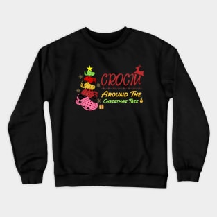 crocin around the christmas tree Crewneck Sweatshirt